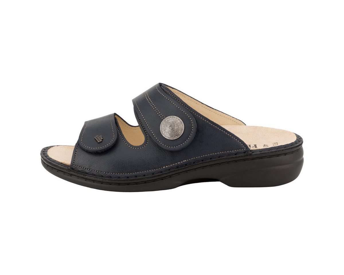 Finn Comfort SANSIBAR Pantolette (1-tlg) Pantoletten - Zwei Klettverschlüsse für optimalen Halt (blau)