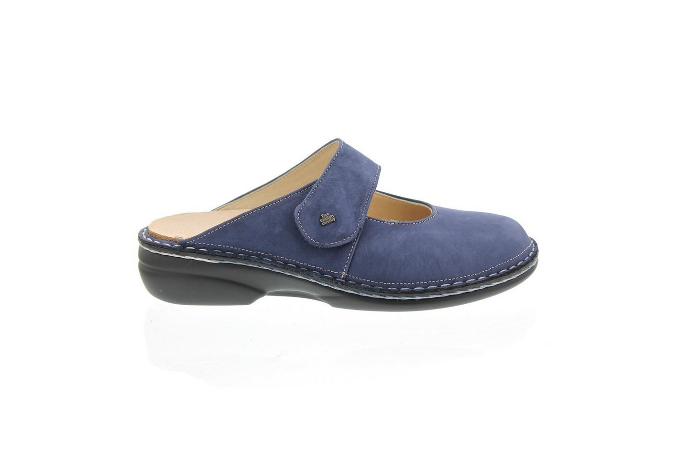 Finn Comfort Stanford - Clog, Klettverschluß, blau (denim), Patagonia Clog