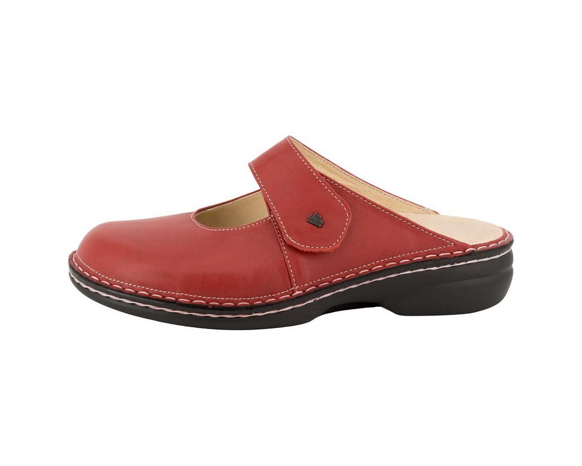 Finn Comfort STANFORD Pantolette (1-tlg) Pantoletten - Verstellbarer Klettverschluss für sicheren Halt (rot)