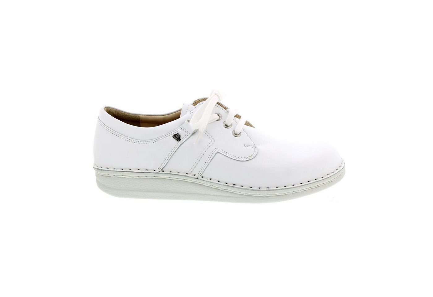 Finn Comfort Vaasa Halbschuh, Nappa Leder, weiss, CLASSIC-Linie, 1000- Schnürschuh