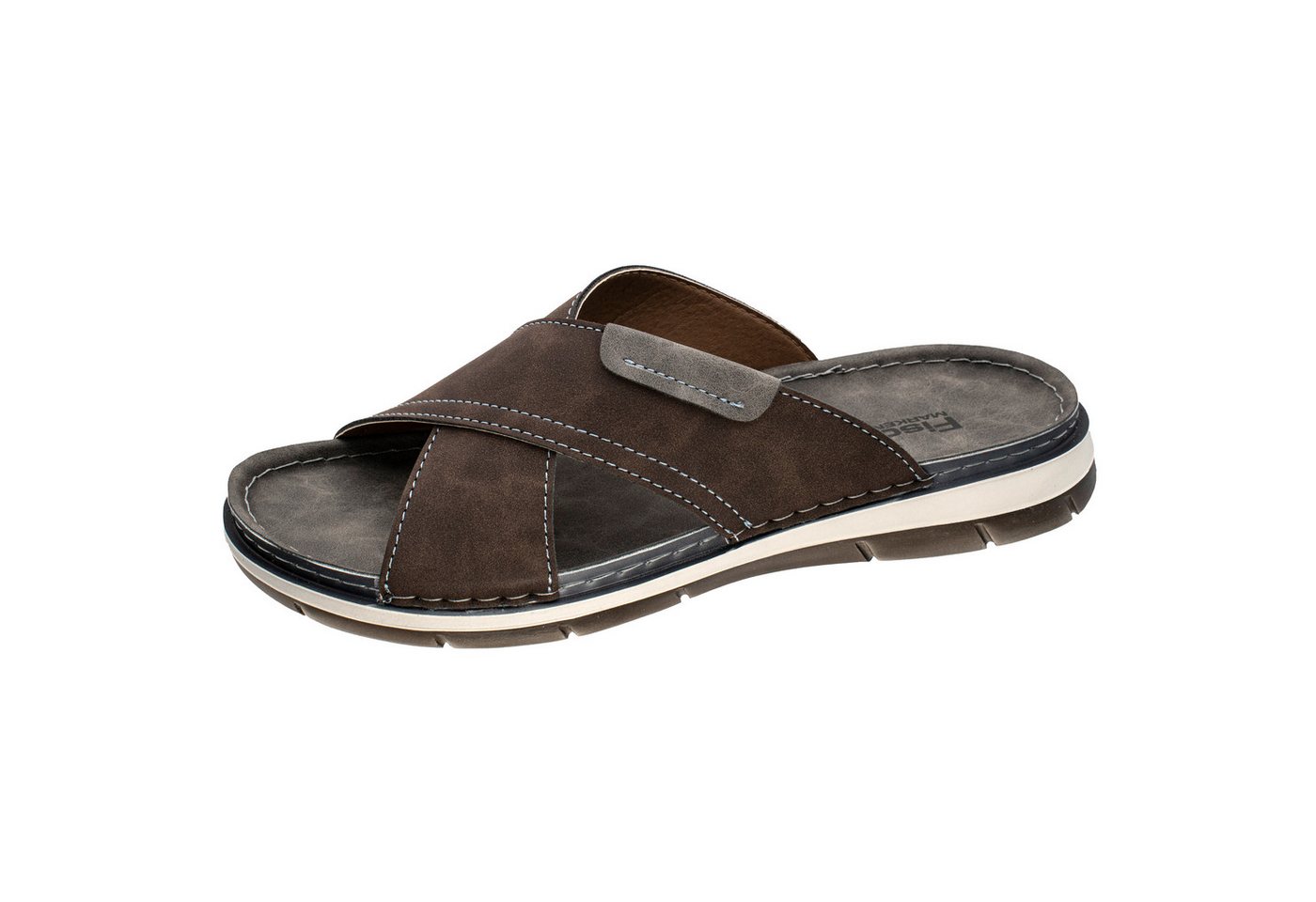 Fischer-Markenschuh Arjen Pantolette aus Nappalino, mit Synthetik-Futter, mit gepolstertem Lederfußbett