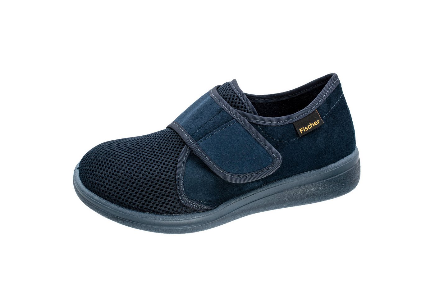 Fischer-Markenschuh Bad Wiessee Hausschuh aus Mesh/Velour, Frotteefutter, Einlegesohle herausnehmbar, Weite L