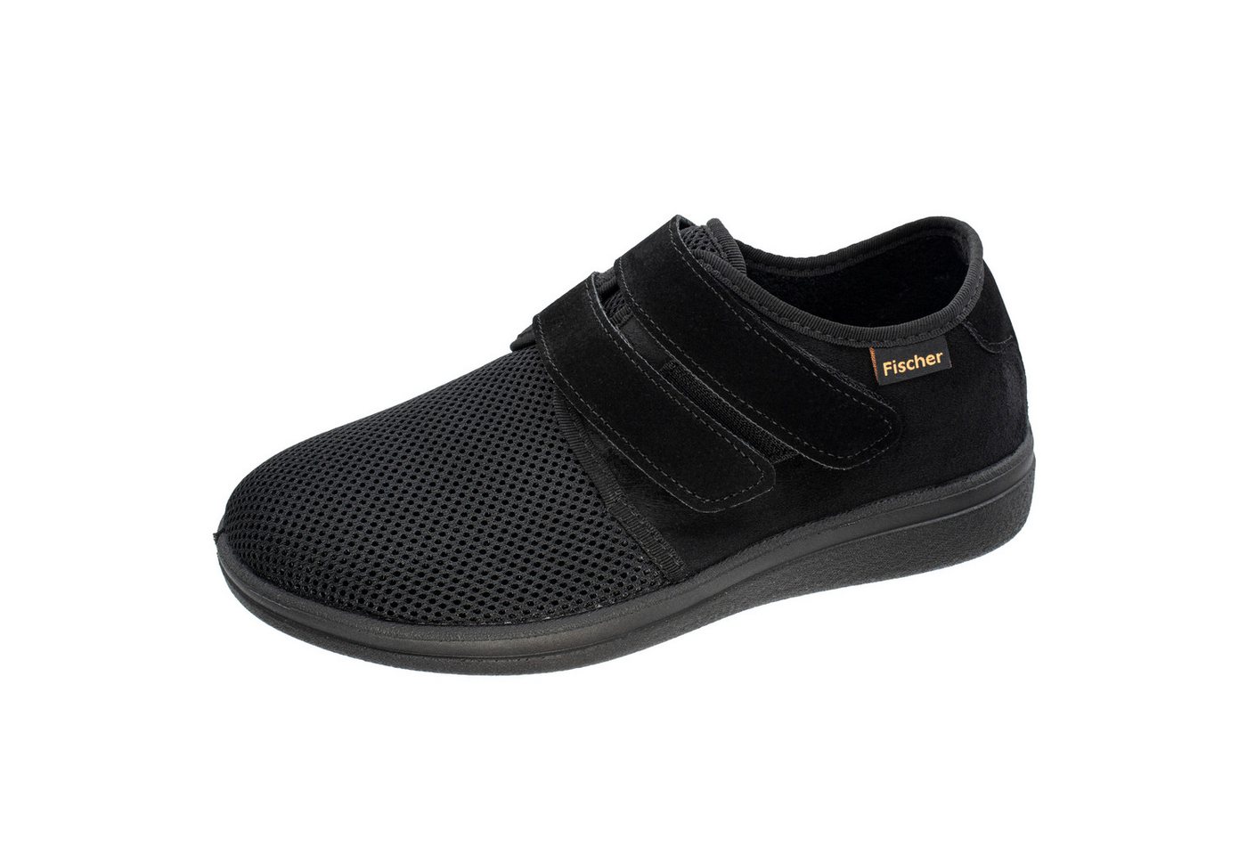 Fischer-Markenschuh Bad Wiessee Klettschuh aus Mesh/Velour, mit Frotteefutter, Einlegesohle herausnehmbar