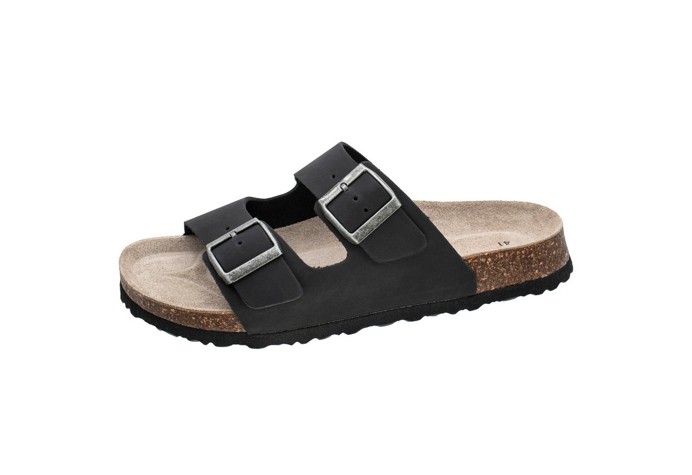 Fischer-Markenschuh Bruno Pantolette aus Leder, mit gepolstertem Lederfußbett