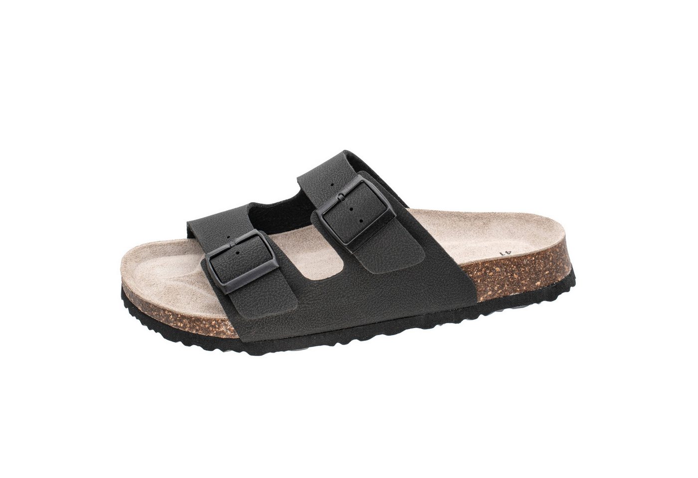 Fischer-Markenschuh Bruno Pantolette aus Vegano (Lederimitat), Fleecefutter, mit gepolstertem Lederfußbett