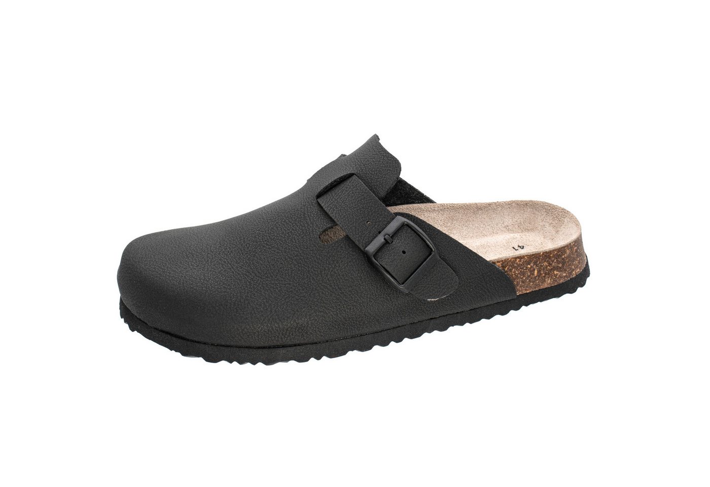 Fischer-Markenschuh Camilo Clog aus Vegano (Lederimitat), Fleecefutter, mit gepolstertem Lederfußbett