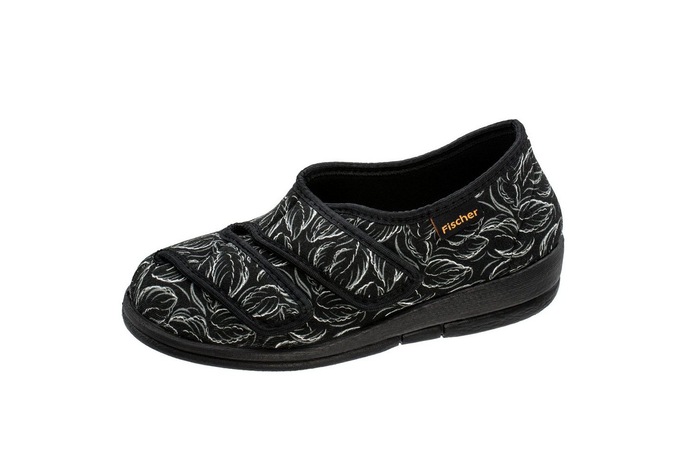 Fischer-Markenschuh Dora Hausschuh zum Schlupfen, Microstretch, Weite H, Kettverschlüsse