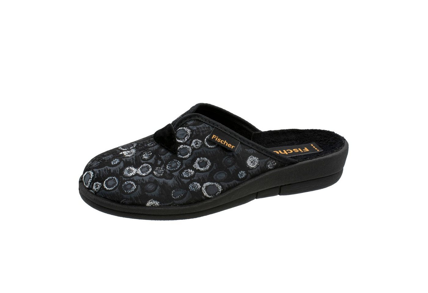 Fischer-Markenschuh Dora Pantoffel mit Frotteefutter, Weite H, V-Schnitt