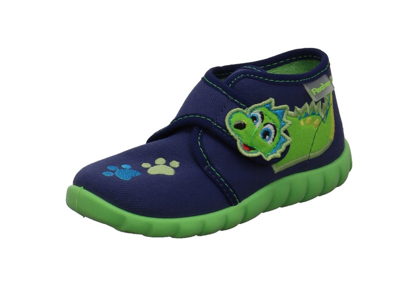 Fischer-Markenschuh Flexi Hausschuh (blau/grün)