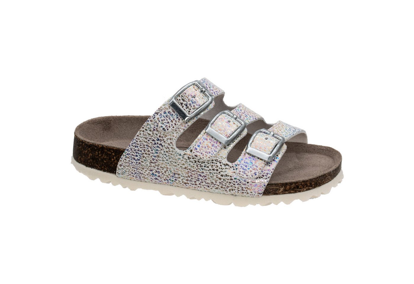 Fischer-Markenschuh Hawaii Pantolette aus Vegano (Lederimitat), mit Fleecefutter