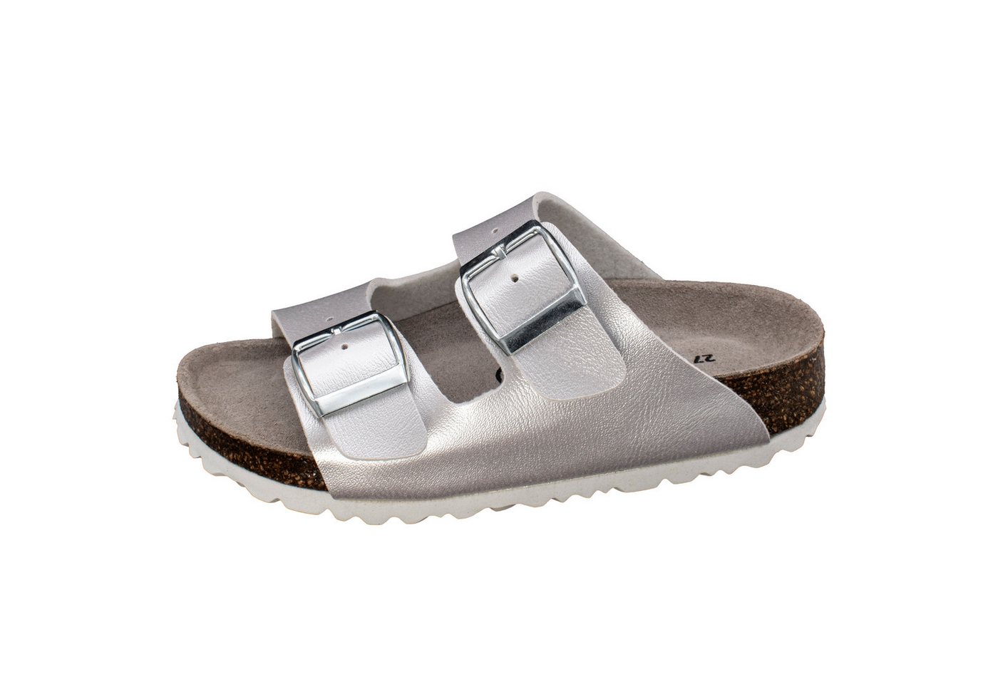 Fischer-Markenschuh Hawaii Pantolette aus Vegano (Lederimitat), mit Fleecefutter, gepolstertes Fußbett