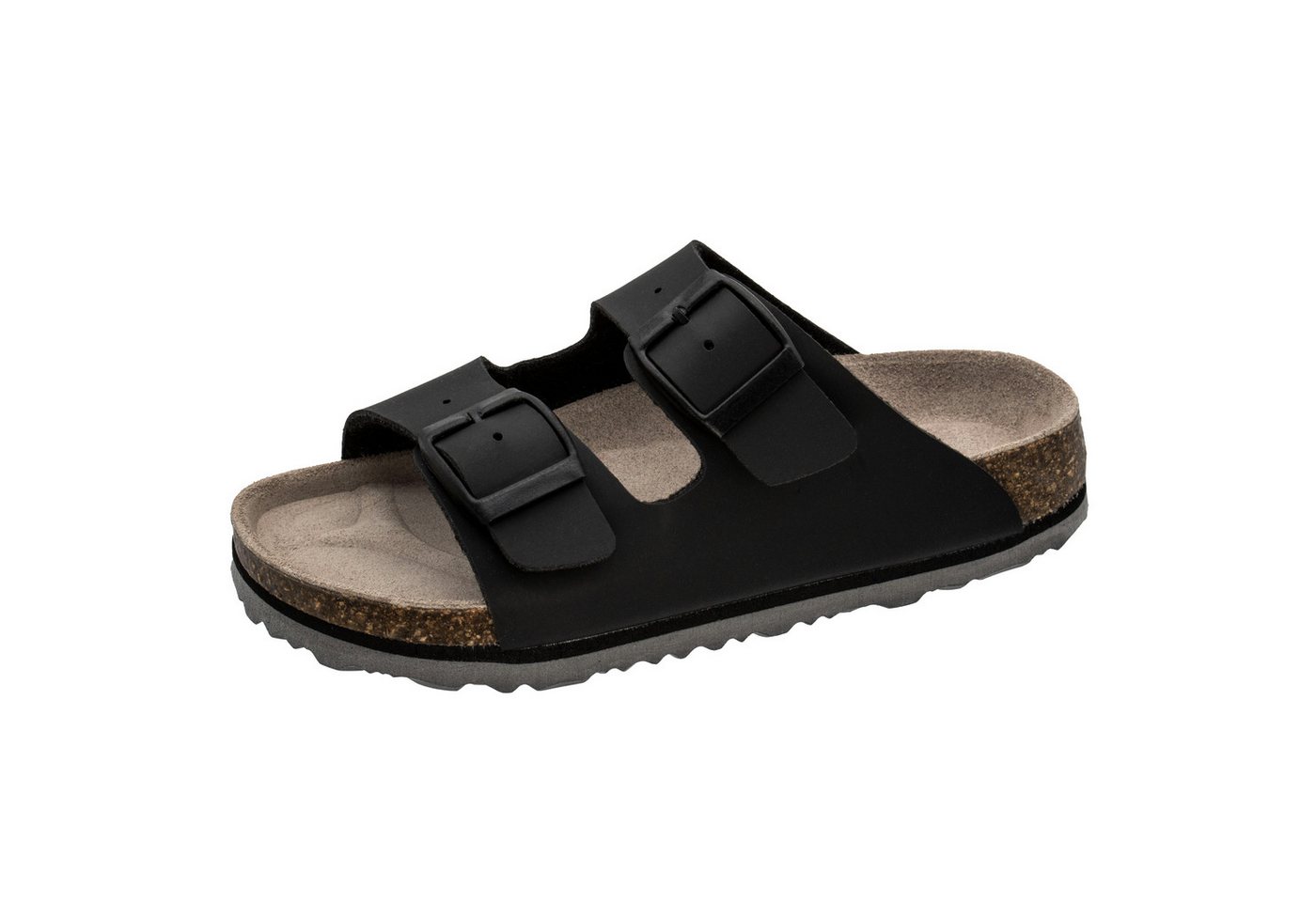 Fischer-Markenschuh Hawaii Pantolette aus Vegano (Lederimitat), mit Fleecefutter, mit gepolsterem Lederfußbett