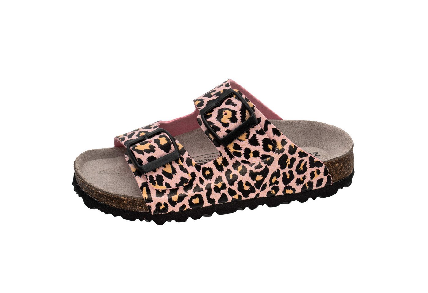 Fischer-Markenschuh Hawaii Pantolette aus Vegano, Microtex-Futter, ergonomisch geformtes Lederfußbett