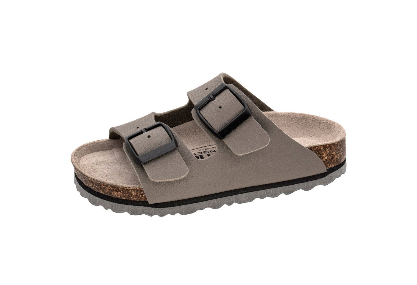 Fischer-Markenschuh Hawaii Pantolette aus Vegano, mit Fleecefutter und ergonomisch geformten Lederfußbett