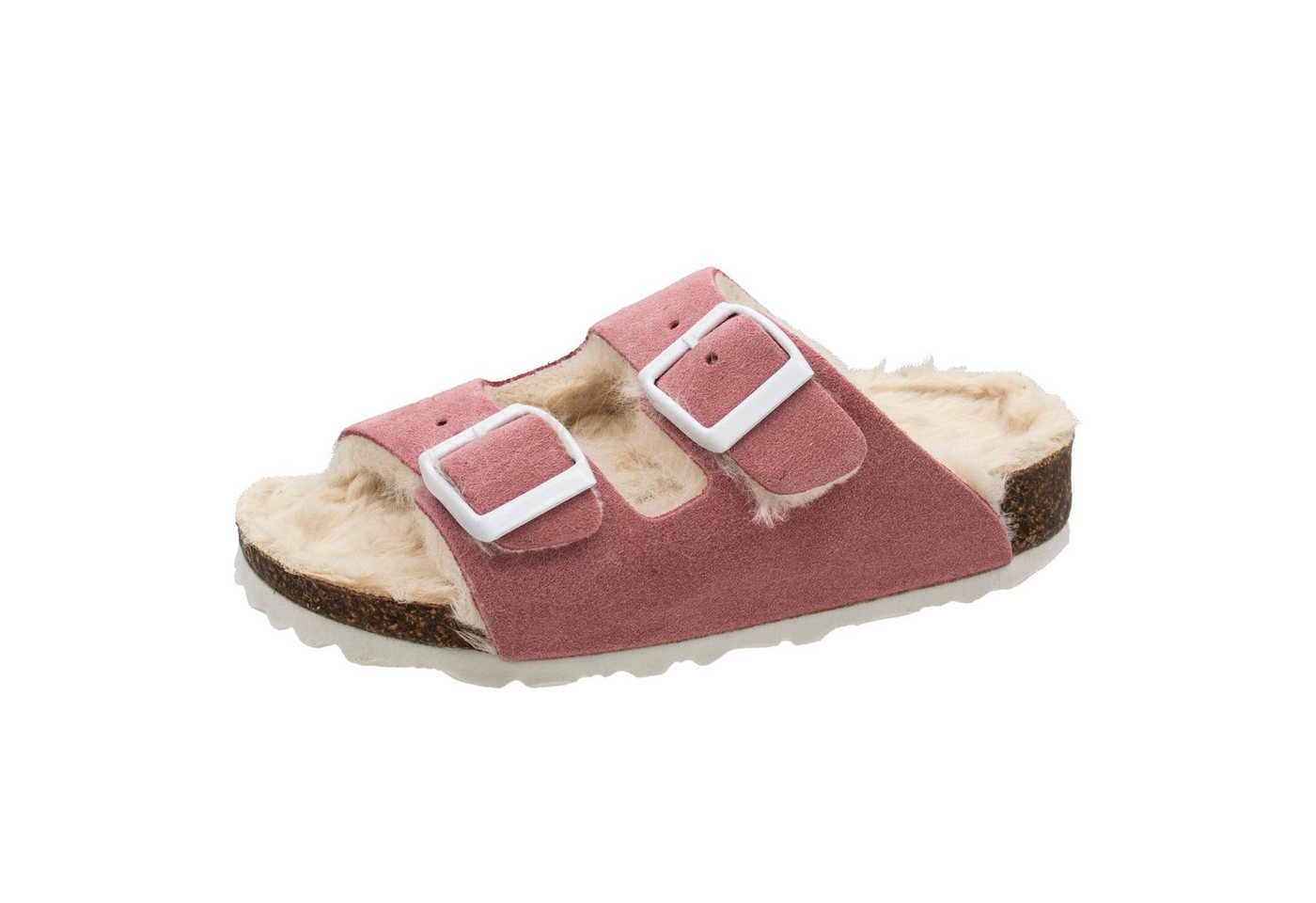 Fischer-Markenschuh Hawaii Pantolette mit Schnallen, aus Softlan (Synthetik), mit Warmfutter (Synthetik)