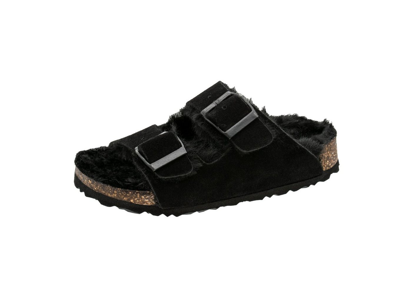 Fischer-Markenschuh Hawaii Pantolette mit Schnallen, aus Softlan (Synthetik), mit Warmfutter (Synthetik)