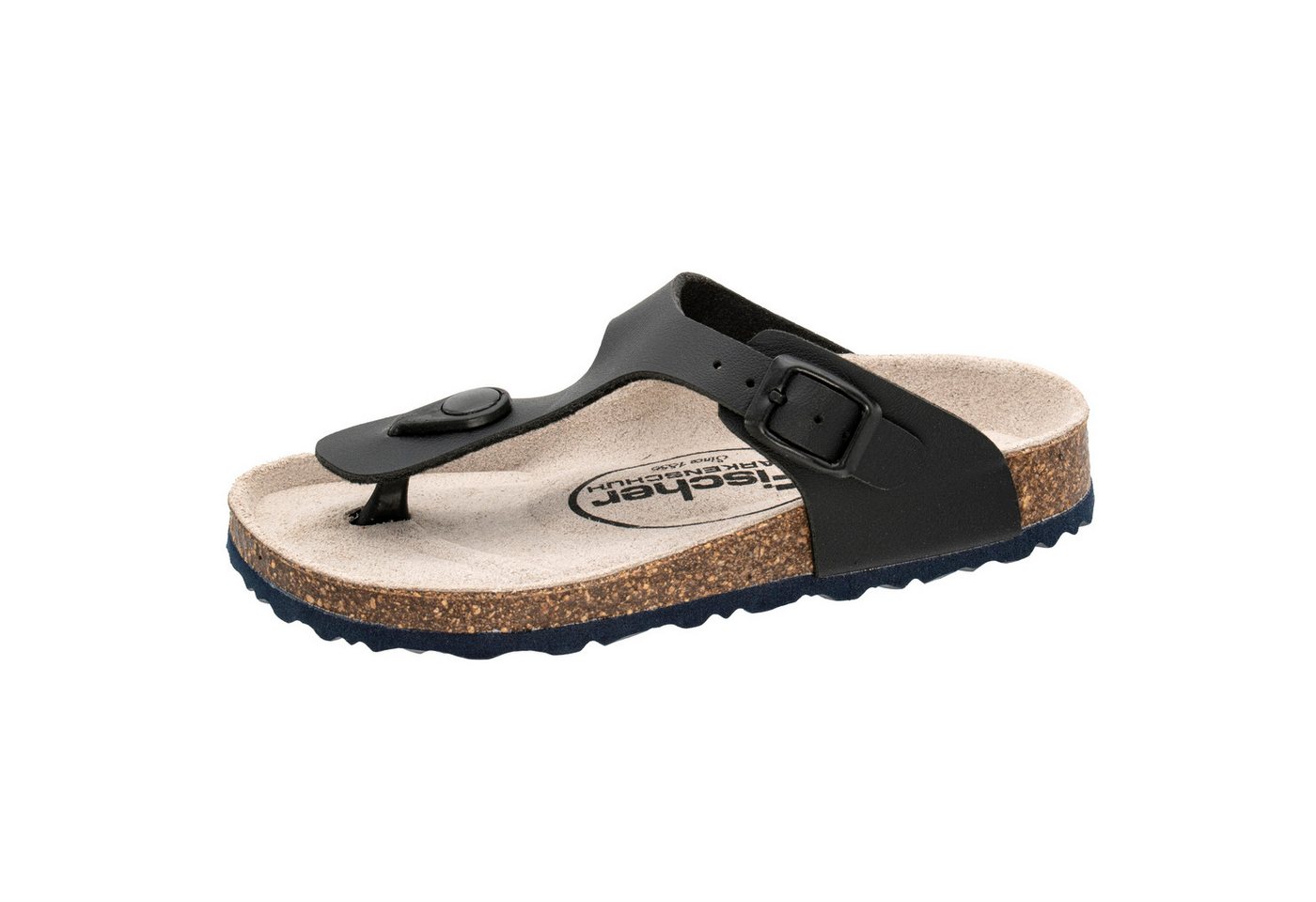 Fischer-Markenschuh Hawaii Zehentrenner aus Vegano (Lederimitat), mit Fleecefutter, Zehentrenner