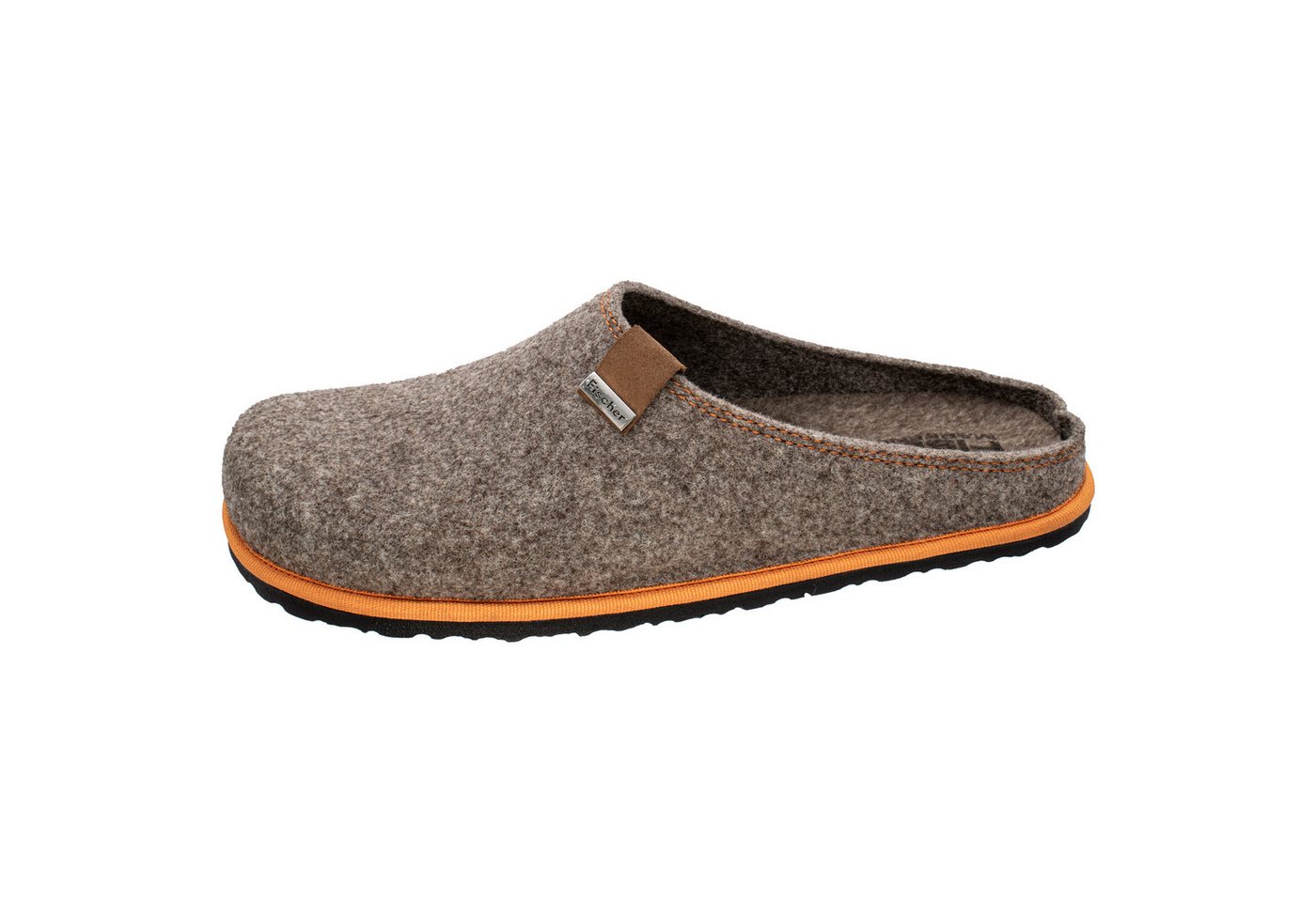 Fischer-Markenschuh Helge Pantoffel aus recyceltem PET Filz, Einlegesohle aus Filz herausnehmbar