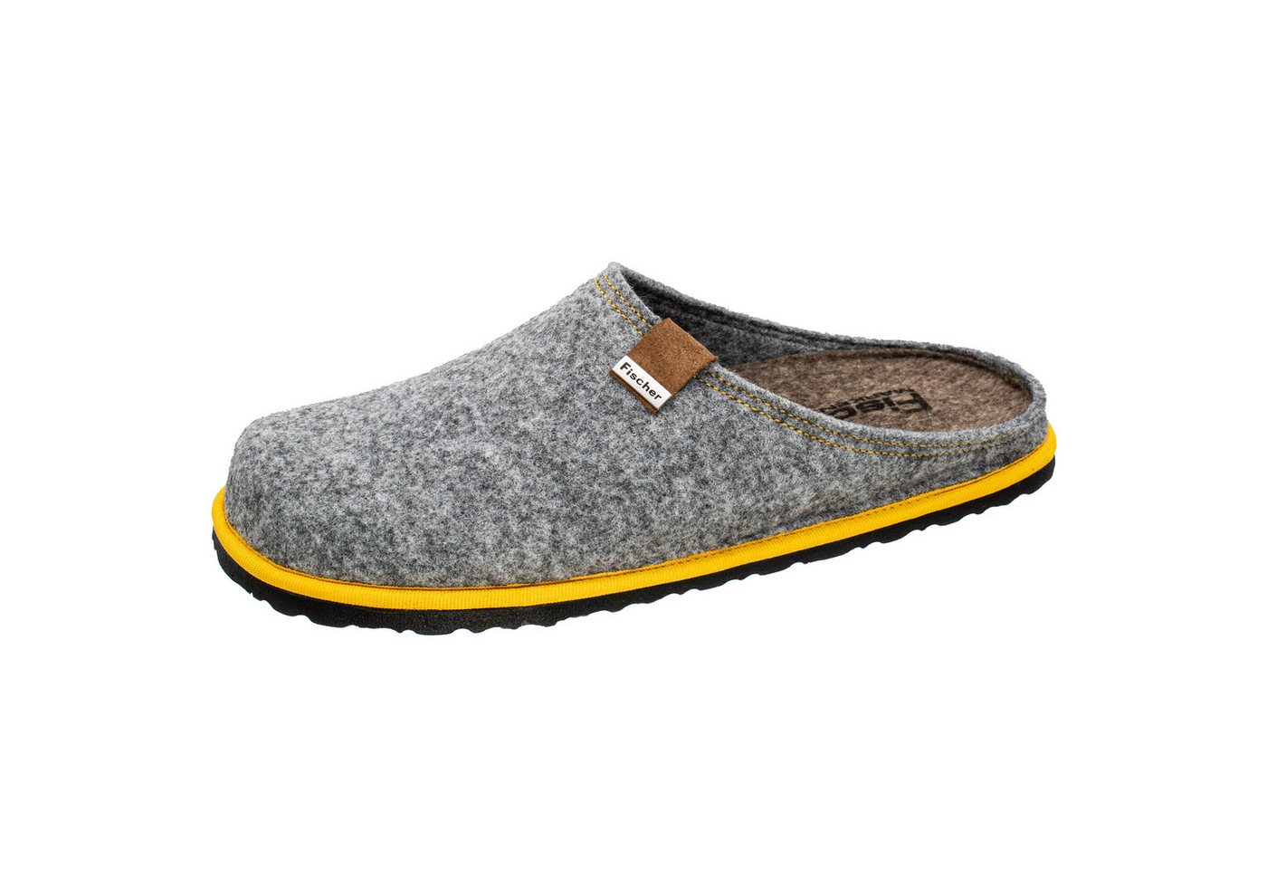 Fischer-Markenschuh Helge Pantoffel aus recyceltem PET Filz, Einlegesohle aus Filz herausnehmbar