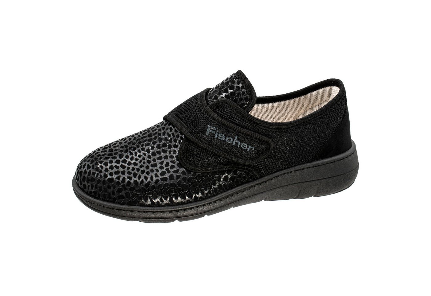 Fischer-Markenschuh Ilse Klettschuh aus Stretchmaterial, mit Textilfutter, Einlegesohle herausnehmbar