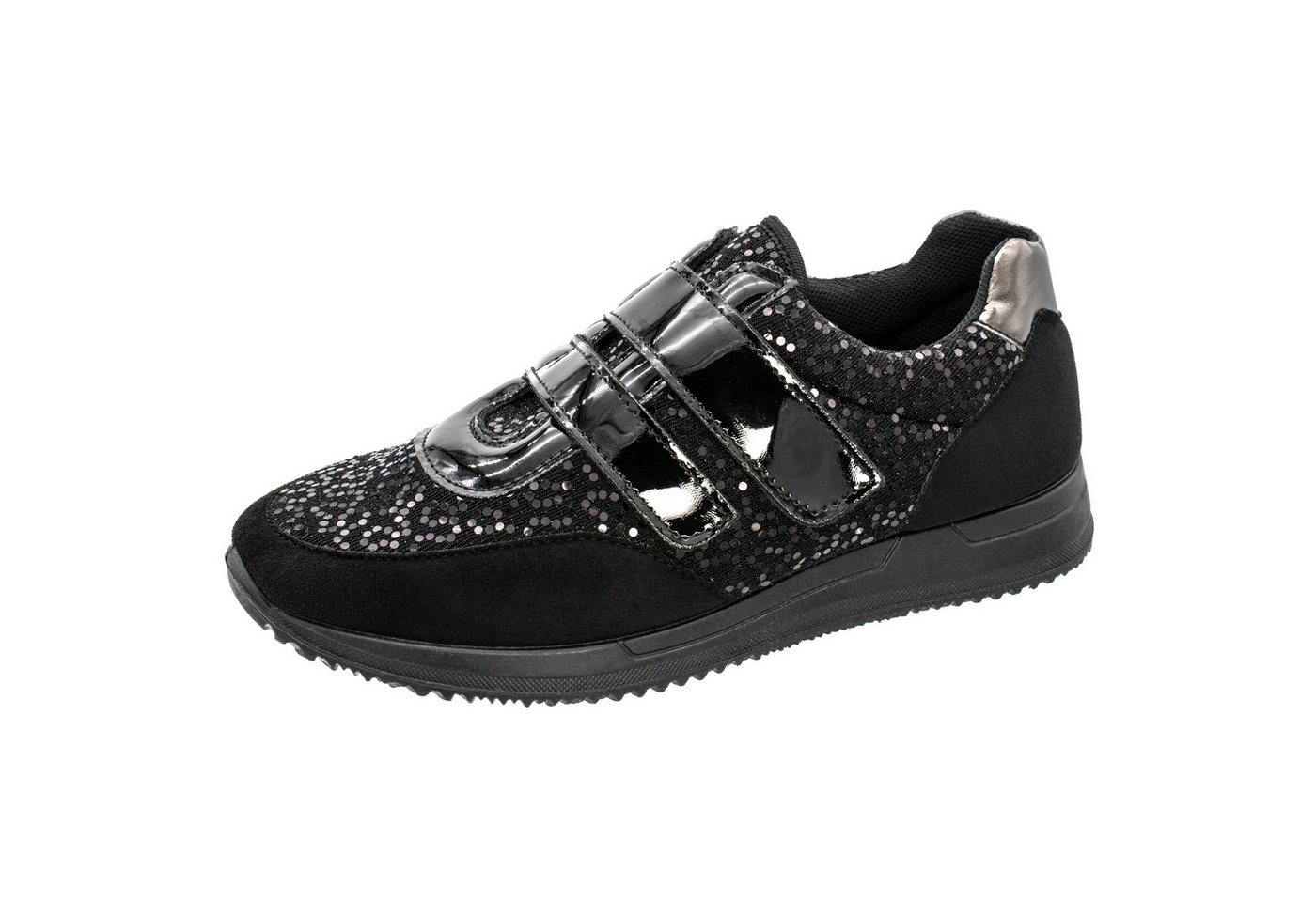Fischer-Markenschuh Ilse Klettschuh aus Velour mit Stretchmaterial, Textilfutter, Einlegesohle herausnehmbar