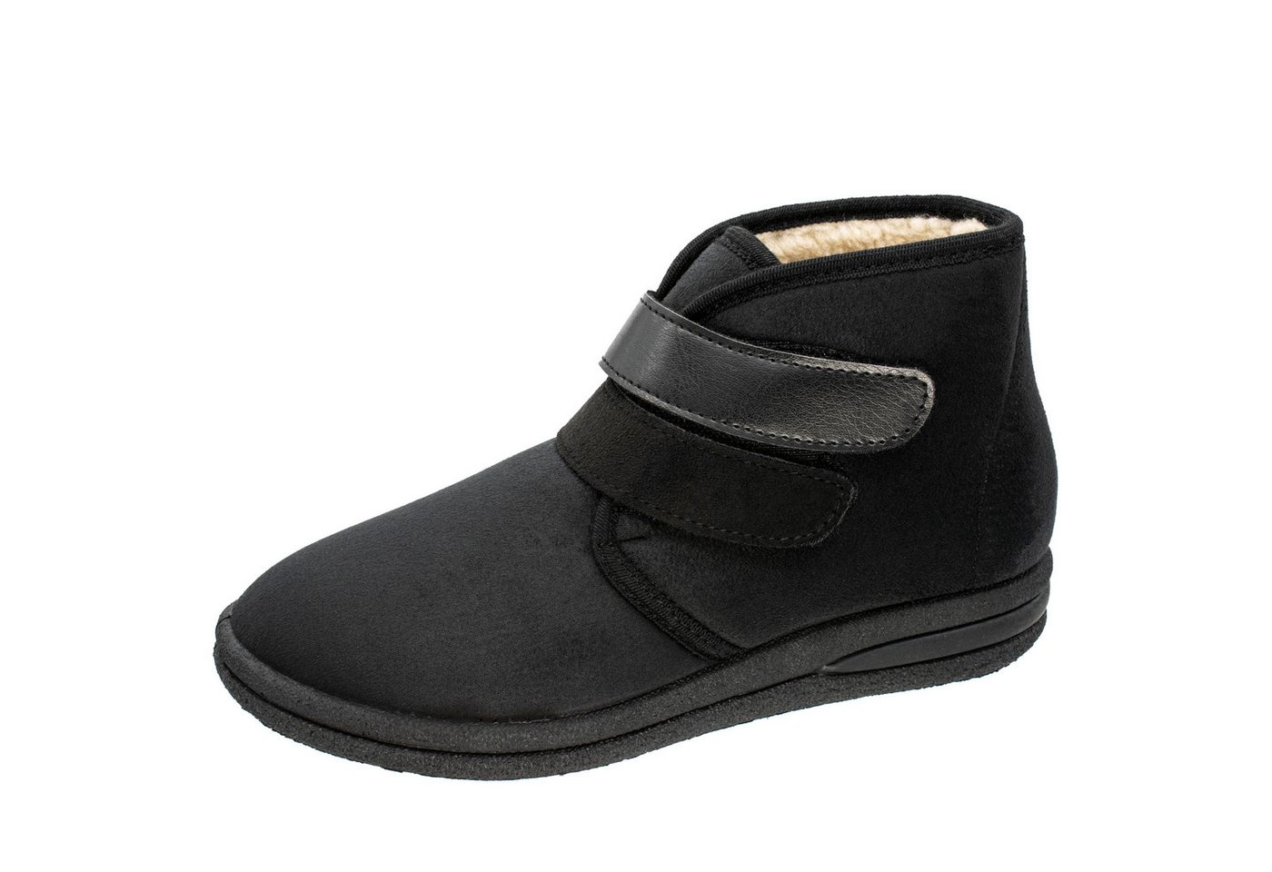 Fischer-Markenschuh Ilse Klettschuh aus Velours, mit Warmfutter, Weite H, zwei Klettverschlüsse