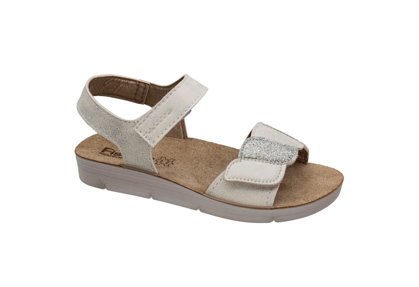 Fischer-Markenschuh Jette Sandale aus Vegano, Synthetik-Futter, leicht gepolstertes Lederfußbett