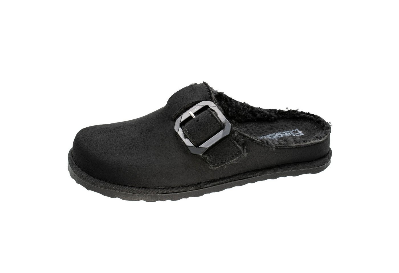 Fischer-Markenschuh Katrin Pantoffel aus Wildlederimitat, mit Plüschfutter, Ledersohle herausnehmbar