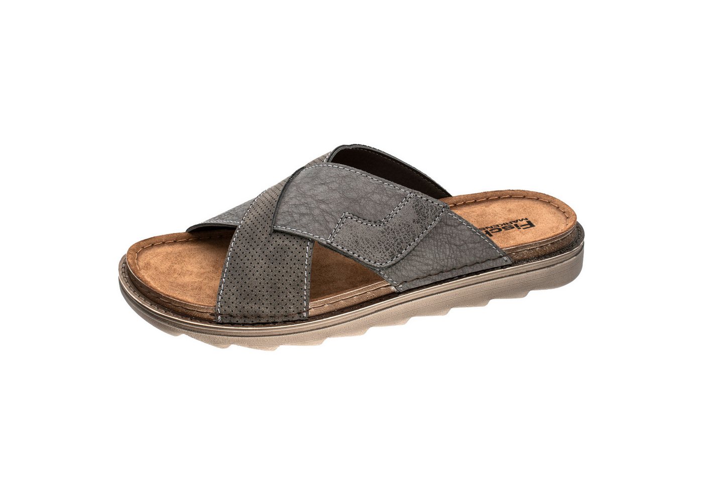 Fischer-Markenschuh Lars Pantolette aus Nappalino, mit Synthetik-Futter, mit gepolstertem Lederfußbett