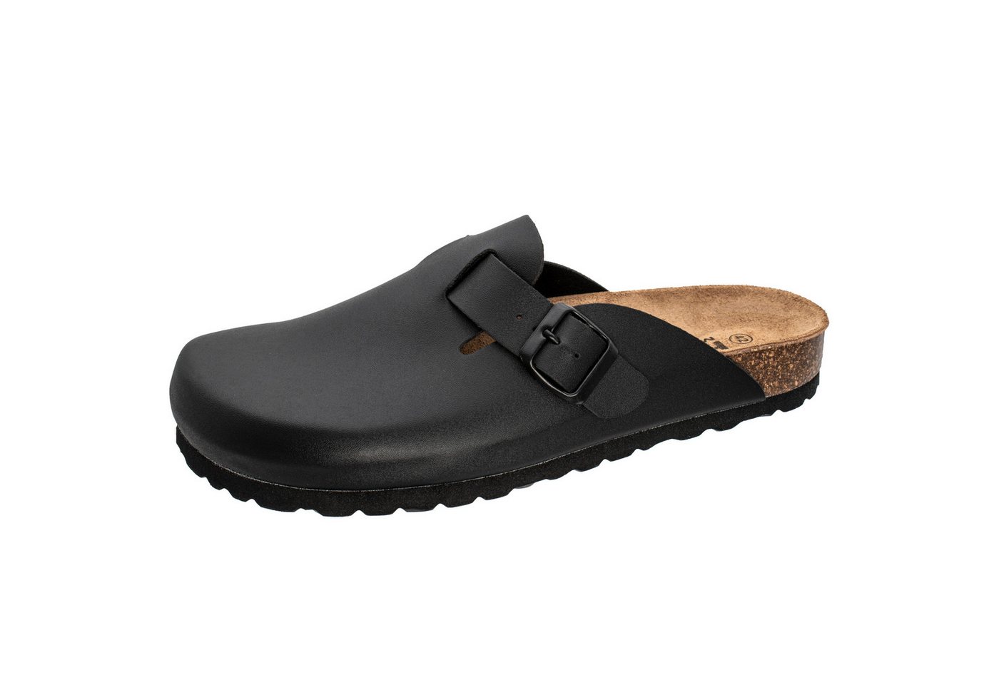 Fischer-Markenschuh Luis Clog aus Vegano, mit Fleecefutter, ergonomisch geformtes Lederfußbett
