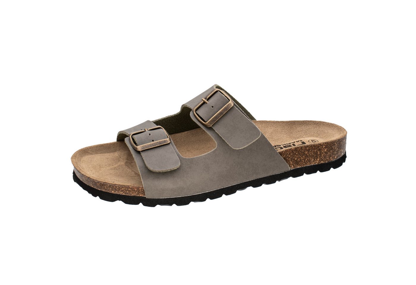 Fischer-Markenschuh Luis Pantolette aus Vegano, mit Fleecefutter, ergonomisch geformtes Lederfußbett