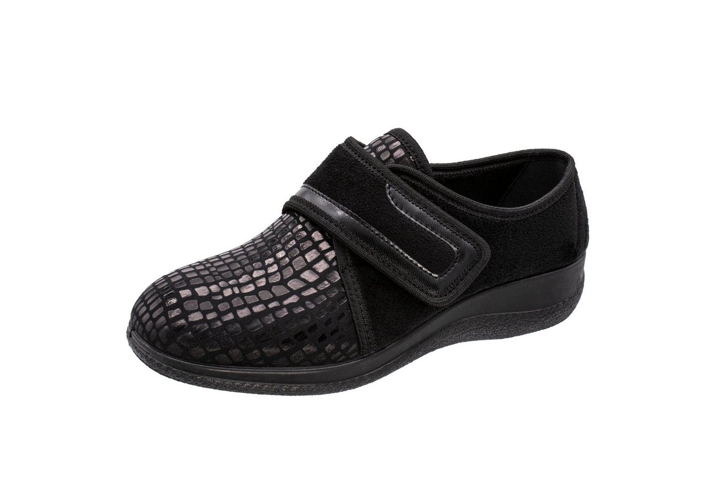 Fischer-Markenschuh Margot Sneaker aus Stretchmaterial/Velour, Ledereinlegesohle herausnehmbar, Weite H