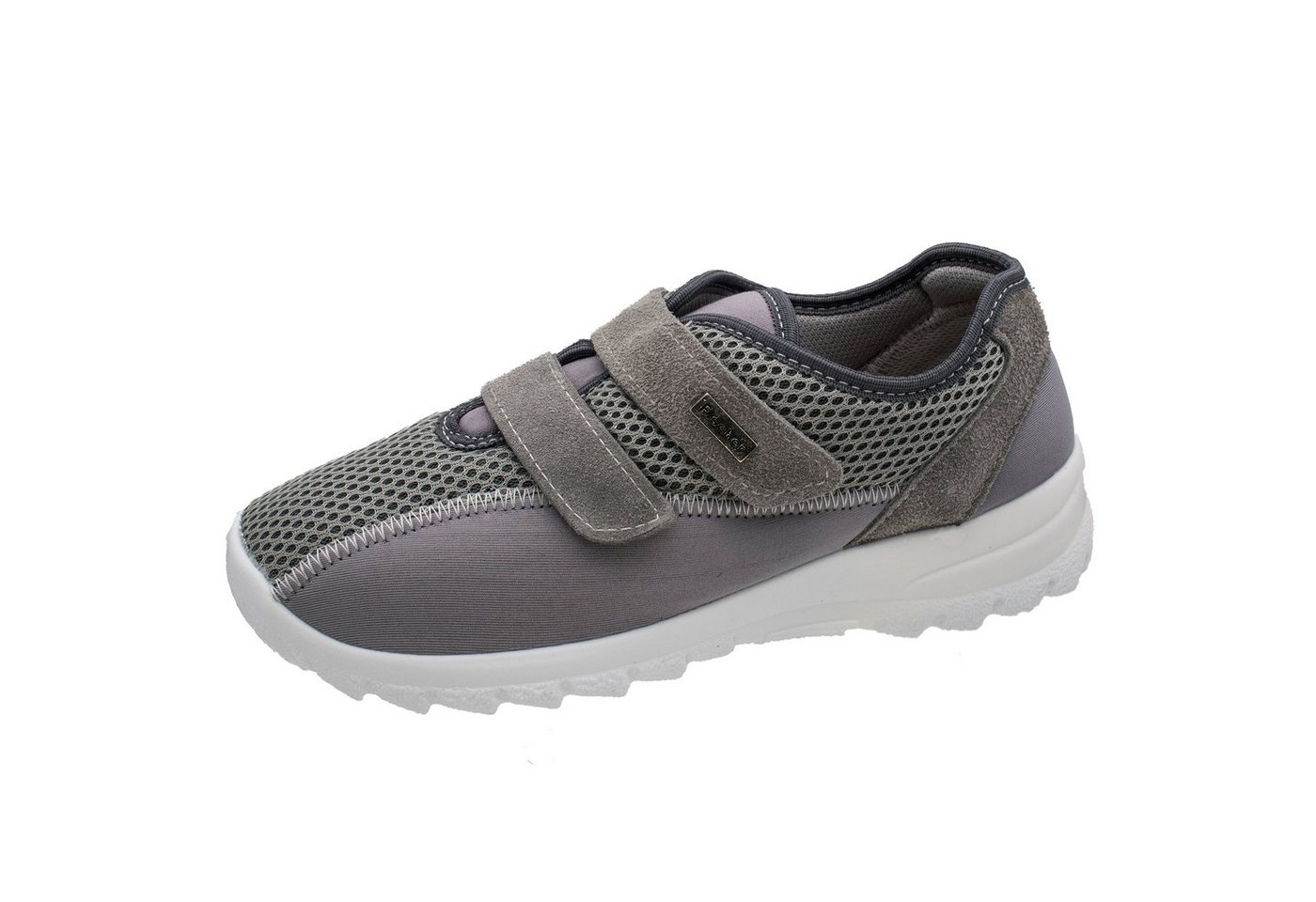 Fischer-Markenschuh Ortho Aktiv Klettschuh aus Mesh, Microtex, Weite H (grau)