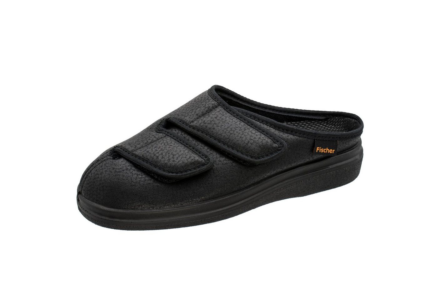 Fischer-Markenschuh Ortho Hausschuh Pantoffel, Weite K, Klettverschlüsse, Einlegesohle herausnehmbar