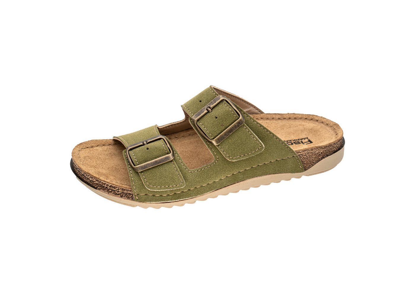 Fischer-Markenschuh Sarah Pantolette aus Nappalino, mit Fleecefutter und gepolstertem Lederfußbett