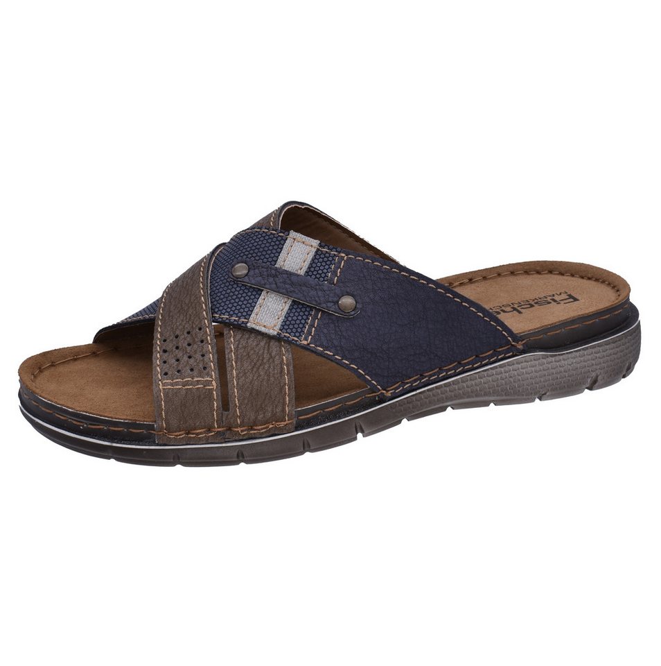 Fischer-Markenschuh Sepp Pantolette aus Nappalino (veganes Leder), mit gepolstertem Lederfußbett