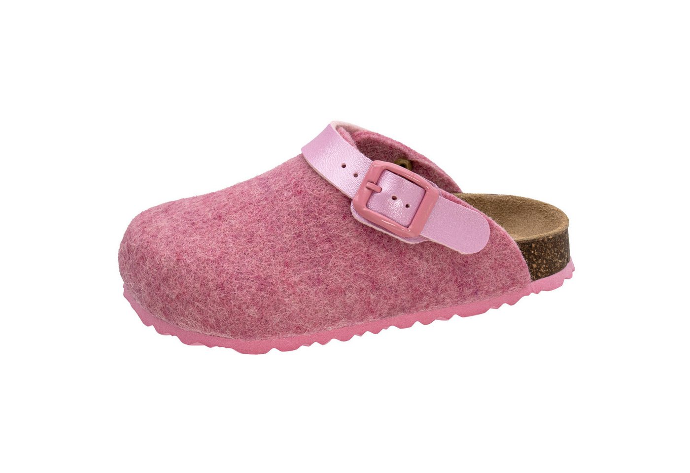 Fischer-Markenschuh Shetland Pantoffel aus Filzloden, mit gepolstertem Lederfußbett