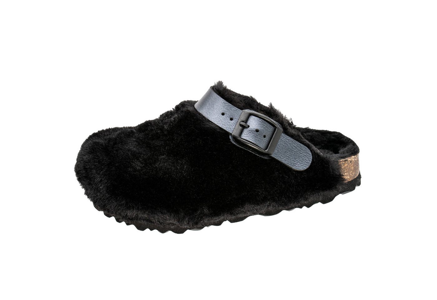 Fischer-Markenschuh Shetland Pantoffel aus Plüsch, mit gepolstertem Fußbett, Riemen nach hinten verstellbar