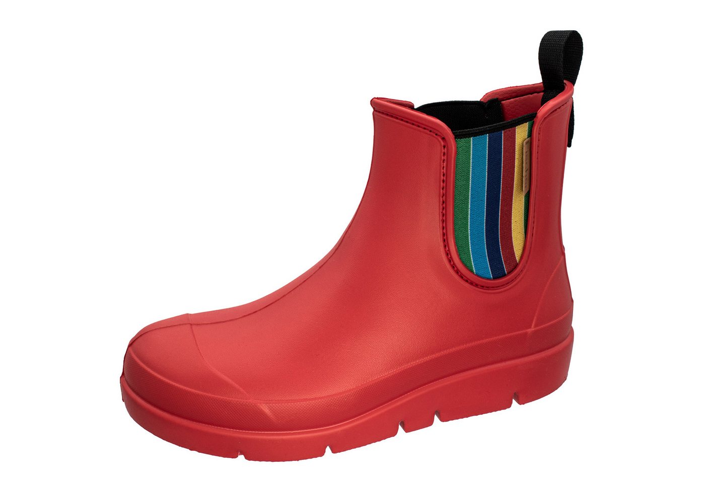 Fischer-Markenschuh Stella Gummistiefelette aus EVA, Regenbogen-Gummizug, leicht, EInlegesohle herausnehmbar