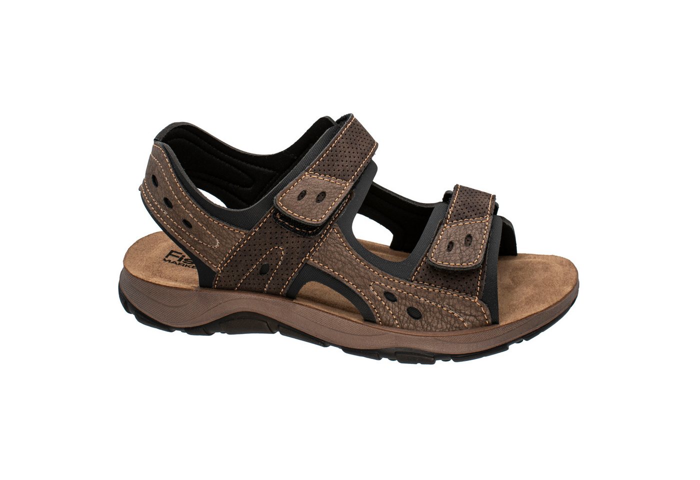 Fischer-Markenschuh Trekking Sandale aus Vegano (Lederimitat), Synthetik-Futter, Leichte PU-Sohle