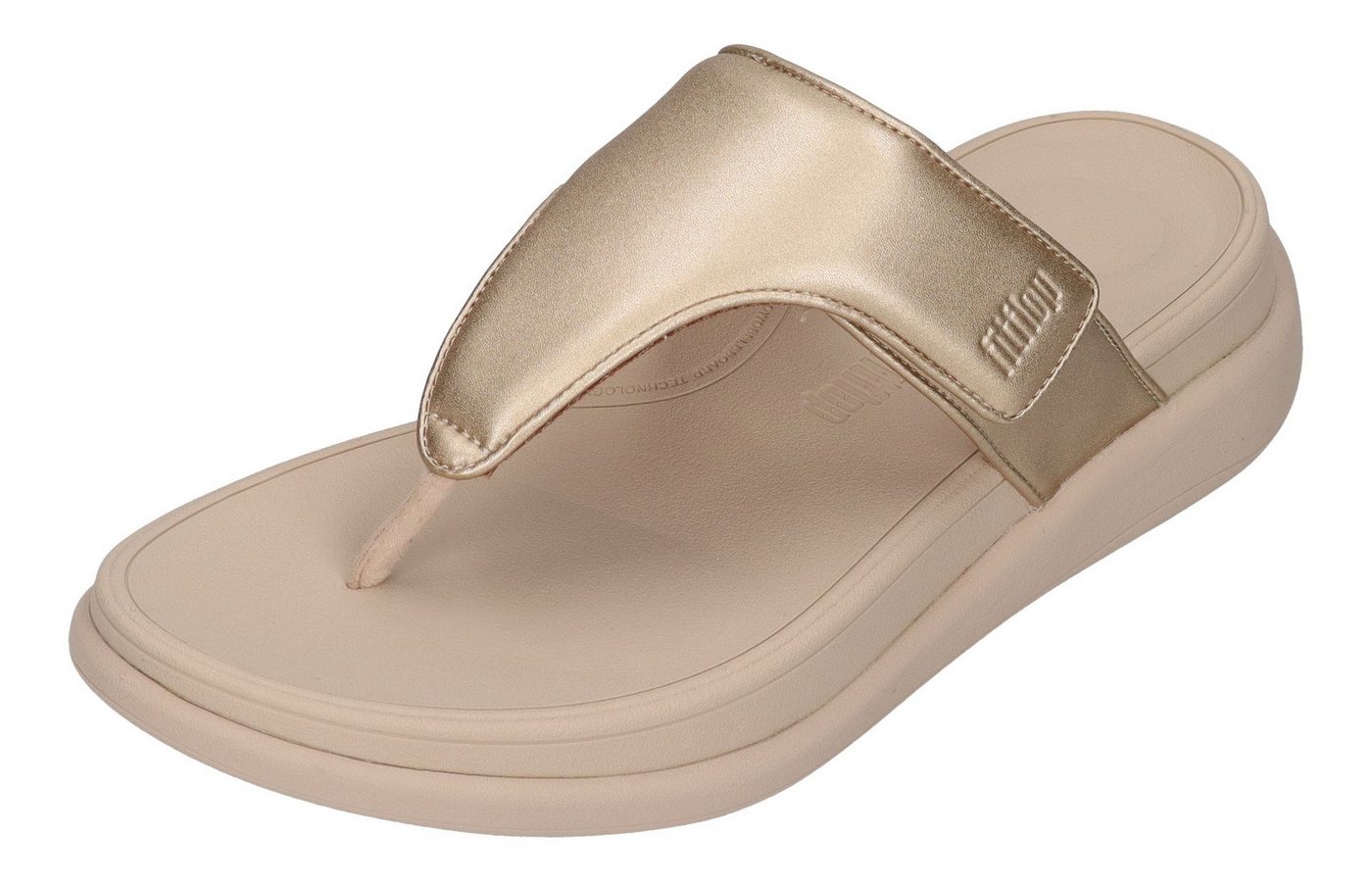 FitFlop F-MODE GO ADJUSTABLE TOE POST SANDALS Zehentrenner Platino