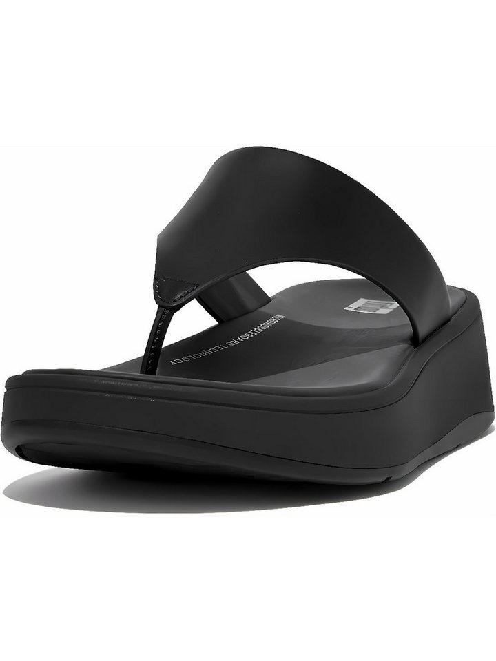 FitFlop F-Mode Leather Flatform Toe-Post Sandals Sandale