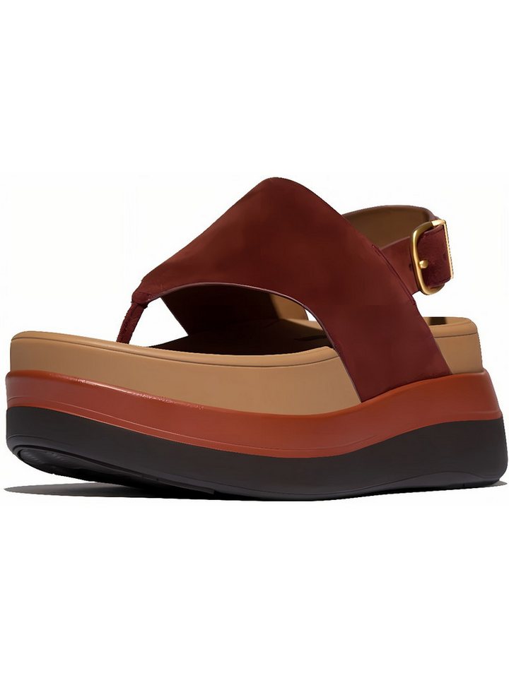 FitFlop F-Mode Stack Suede Back-Strap Toe-Post Sandals Sandale