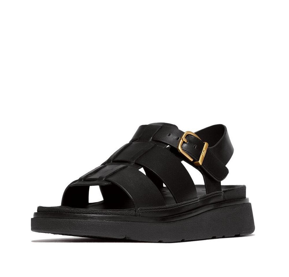 FitFlop GEN-FF LEATHER FISHERMAN SANDALS Riemchensandale Keilabsatz, Sommerschuh, Sandalette, verstellbarer Schnallenverschluss