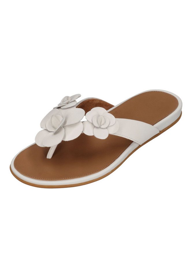 FitFlop GRACIE FLOWER LEATHER Zehentrenner Urban White