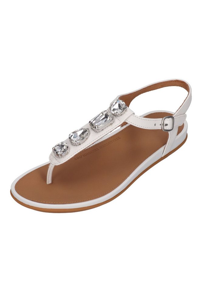 FitFlop GRACIE ULTRA-JEWEL LEATHER T-BAR Sandalette Urban White