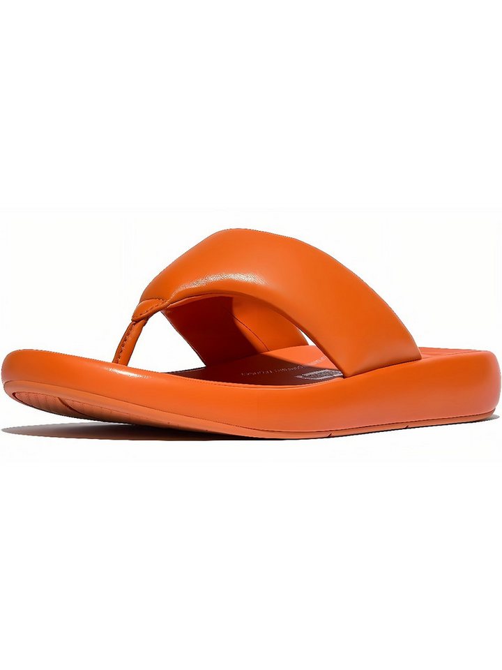 FitFlop Iqushion D-Luxe Padded Leather Toe-Post Sandals Sandale (Satsuma)