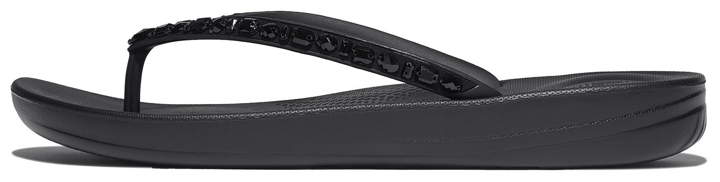 FitFlop iQUSHION MULTI-CRYSTAL Zehentrenner, Sandale, Flats, Pool Slides mit Schmucksteinen verziert