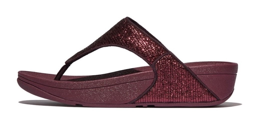 FitFlop LULU CRINKLED SHIMMER Zehentrenner Slides, Badeschuh mit Glitter