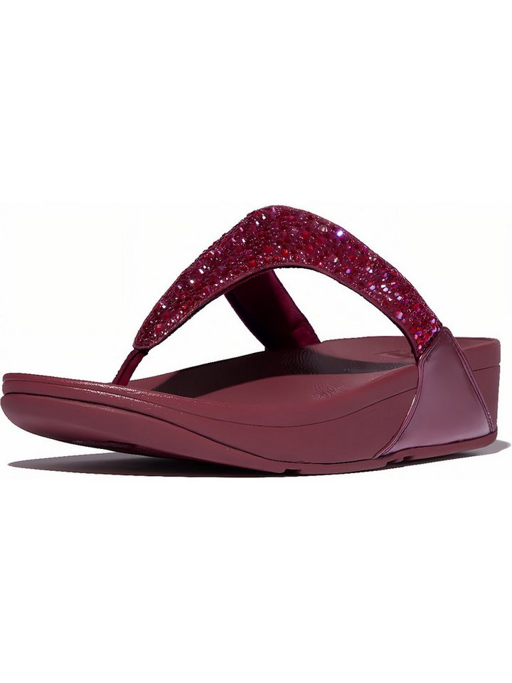 FitFlop Lulu Crystal-Mix Toe-Post Sandals Sandale (Luxe Plum)